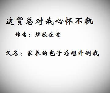 这货总对我心怀不轨简介